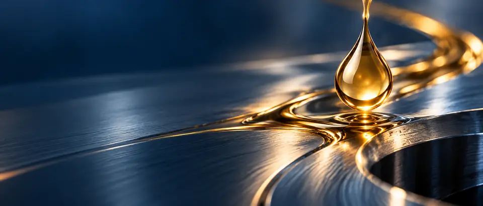 Protective oil film forming on metal